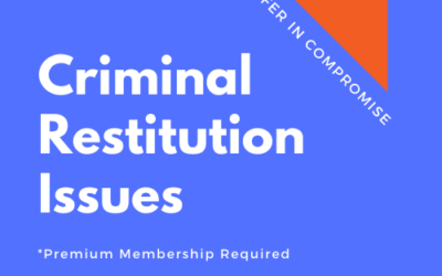 OIC 130: Criminal Restitution Issues