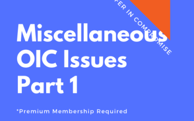 OIC 131: Miscellaneous OIC Issues – Part 1