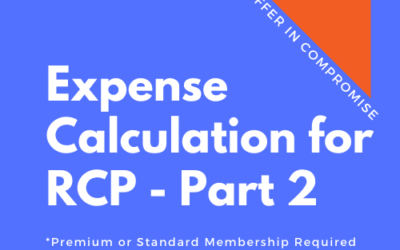 OIC 112: Expense Calculation for RCP, Part 2